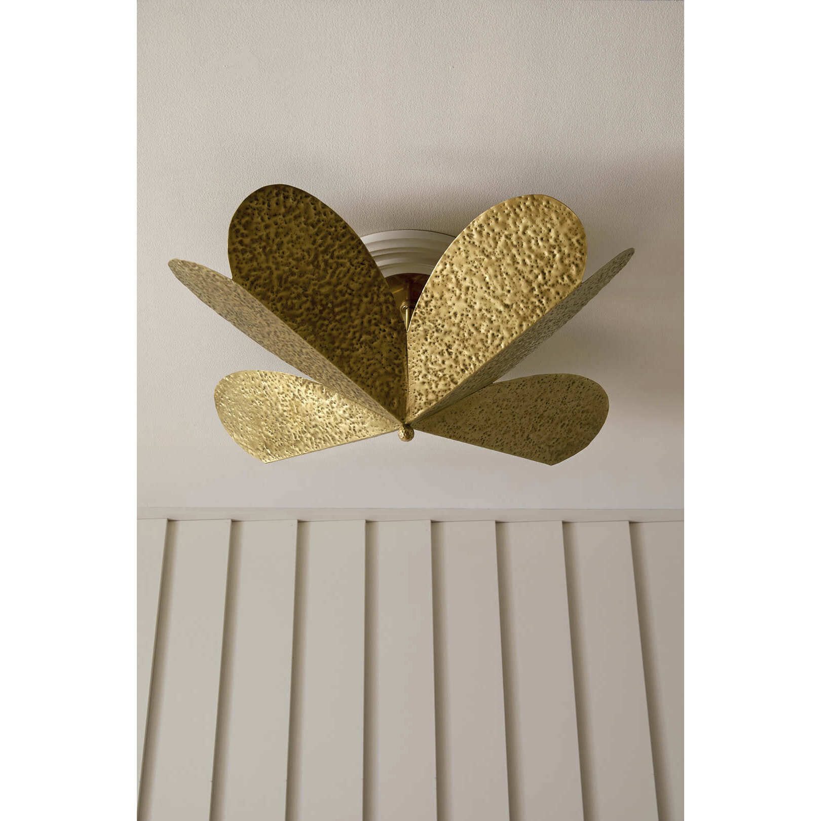 Lucinda 4 Light 31 inch Antique Brass Semi Flush Mount Ceiling Light